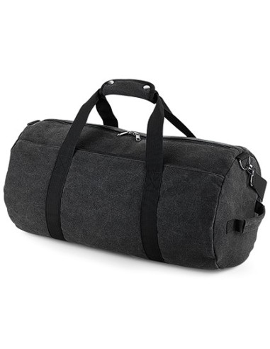 B-BG655-Vintage Canvas Barrel Bag